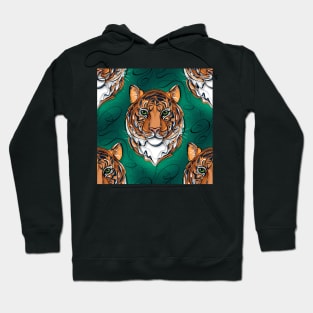 Continuous Line Tiger Portrait. 2022 New Year Symbol by Chinese Horoscope Hoodie